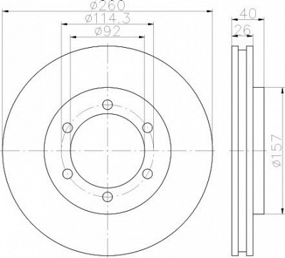 HELLA PAGID 8dd355116001 -  Тормозной диск